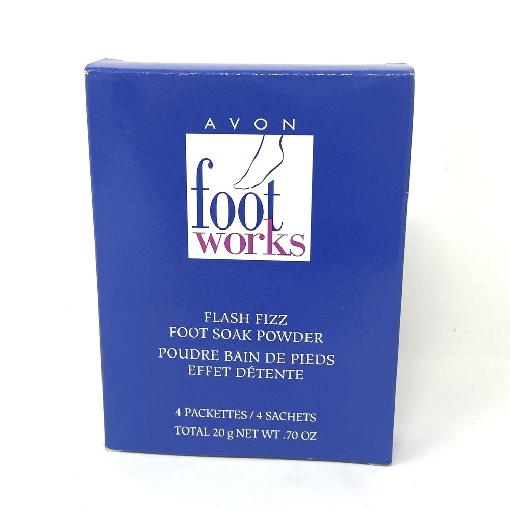 Avon FootWorks Flash Fizz Foot Soak‎ Powder Rare NOS Soften Corns Calluses